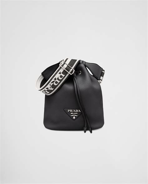 prada leather bucket bag|prada drawstring bucket bag.